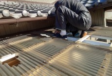 テラス屋根貼替工事